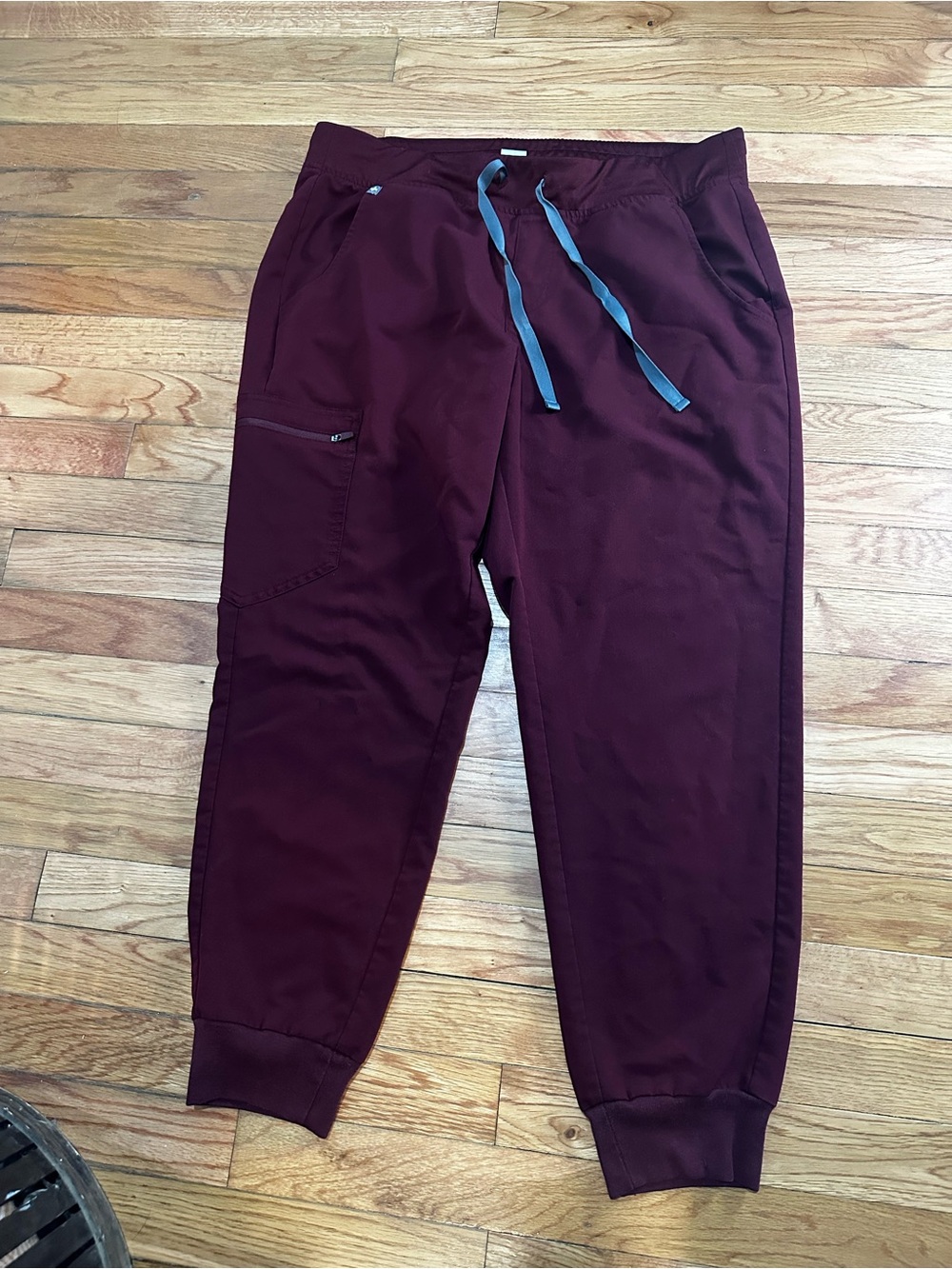 Figs Burgundy Jogger Scrub Pants Technical Collection Pockets Large Petite